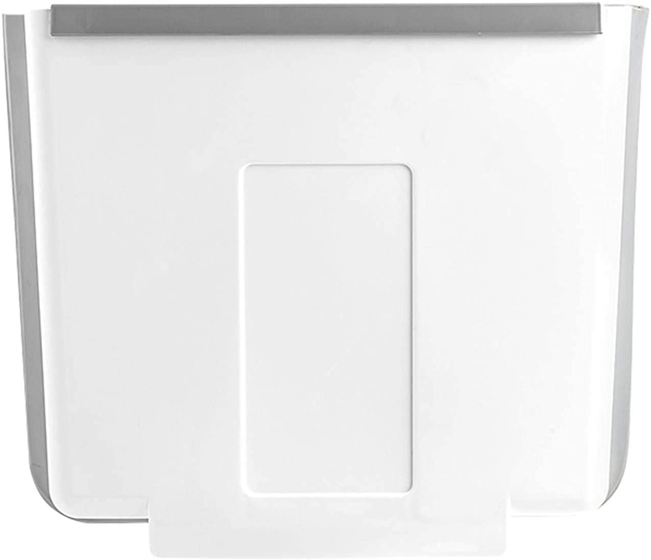 Household Trash Hanging Trash Can Foldable Wall- Mounted Trash Bins for Kitchen Cabinet Door and Bathroom Diaper Pail Hanging Garbage Can for Office and Baby Crib Garbage can (Color : White Gray)