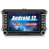 AWESAFE Android Autoradio für VW, Seat, Skofa, Golf, Android 12 7 Zoll Touchscreen Radio mit Navigation, Bluetooth, Carplay, Mirrorlink, WLAN, USB, FM, 1G+32G