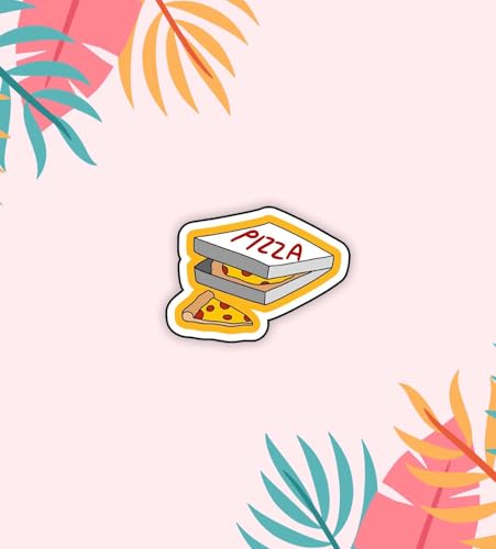 Image of Gift Me Bazar Pizza Fast Food Fridge Magnet for Refrigerator | Foody Food Lover Pizza Magnet Sticker | Magnet for Home, Kitchen and Office Decoration