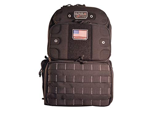 G. Outdoor Products GPS GPS-T1913BPB Tactical Range Backpack Tall That Holds 3 Handguns in Black