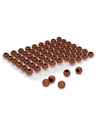 Pati-Versand Hohlkugeln Vollmilch | 1 Folie Pralinen-Kugeln zum Befüllen | je 63 Stück