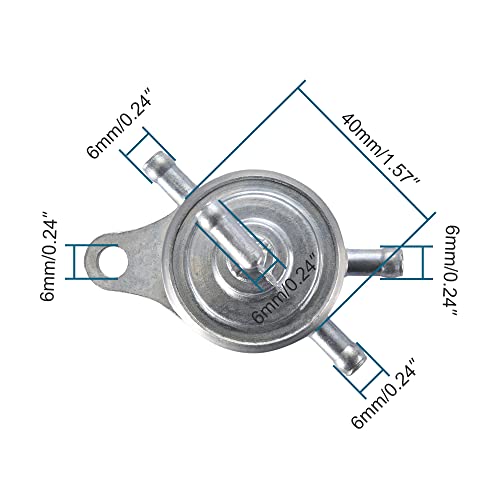 GOOFIT GY6 50cc 150cc 3-Wege-Vakuum-Kraftstoffpumpe Benzinhahn Ersatz für Roketa Sunl Taotao Chinese ATV Scooter