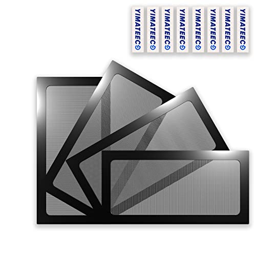 Dust Filter Pc 240Mm For Computer Cooler Fan/Psu/Routers Computer Fan Filter Grills Pvc 50 Mesh, Magnetic Frame Pc Cooler Filter Dustproof Mesh (Pvc, 120 * 240Mm, 4Pcs, Black) #TOP29