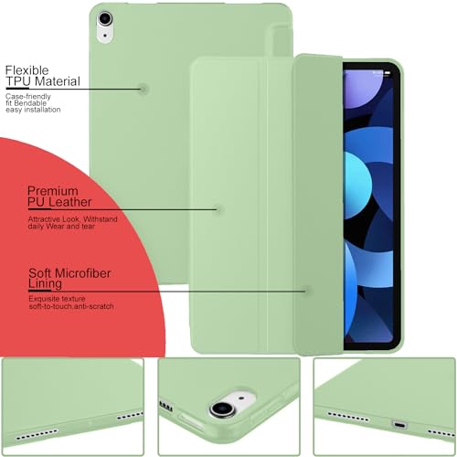 Image of DuraSafe iPad 10.9 inch 10th Generation 2022 TPU Cover A2696 A2777 MPQ13HN /A MPQ33HN /A MPQ03HN /A MPQ23HN /A A2757 MPQ93HN /A MPQC3HN /A MPQ83HN /A MPQA3HN /A MQ6K3HN /A MQ6L3HN /A - Tea Green