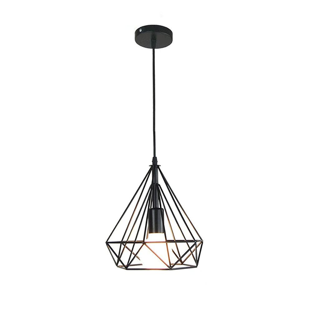 Lámpara de una sola luz vintage E27 con diseño rústico de metal para interiores