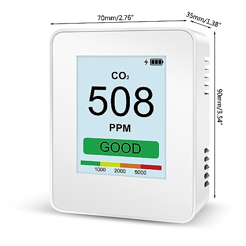 Monitor de CO2 para hogar con sensor NDIR detector de dióxido de carbono 400-9999 PPM 4