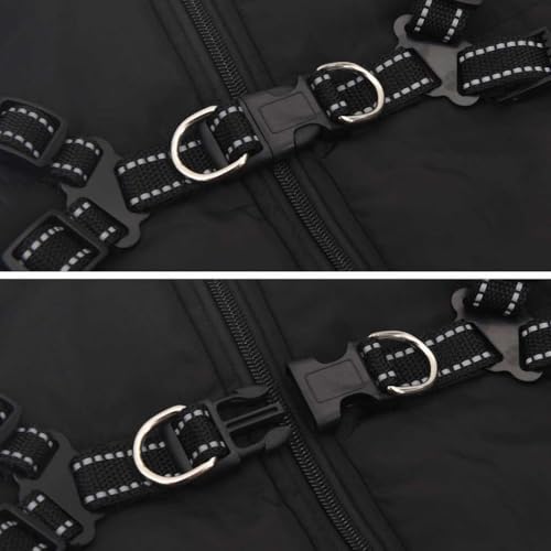 Vêtements pour chiens imperméables avec harnais veste L68 - 8