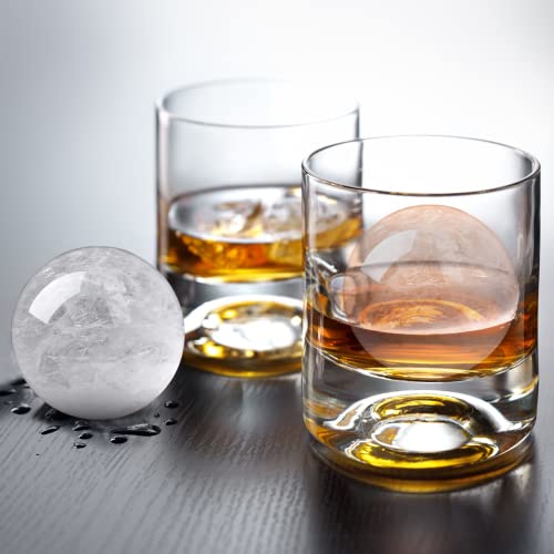 Ice Ball Maker, Tinana Reusable 2.5 Inch Ice Cube Trays, Easy Release Silicone Round Ice Sphere Tray With Lids & Funnel For Whiskey, Cocktails & Bourbon #TOP1