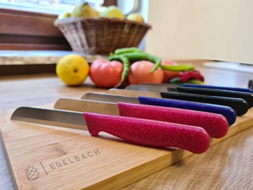 Foto von Edelbach Solingen Küchenmesser Set | Made in Germany Solingen Set, Obstmesser, Gemüsemesser, Schälmesser, sehr scharf | Allesschneider Edelstahl | Kneipchen Messer (6x Küchenmesser)