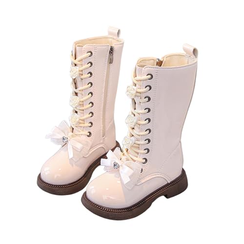 Girls Knee High Boots Combat Boots Lace Up Long Riding Booties Fashion Winter Shoes