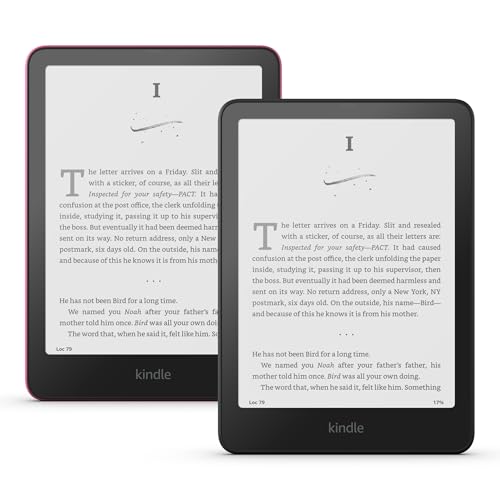 Amazon Kindle Paperwhite Signature Edition 32GB | Share the Love 2-pack Bundle | Black and Raspberry