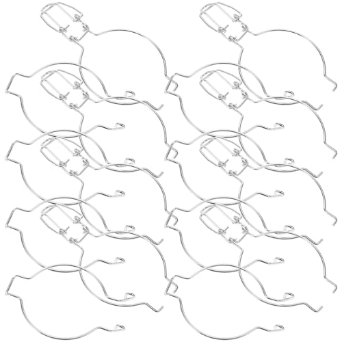 Cabilock 10 Hebillas De Sellado De Acero Inoxidable Para Tarros De Vidrio Con Cierre De Alambre Hermético Y Operación De Un Solo Botón 14.5 X 7.5 X 1.5 Cm