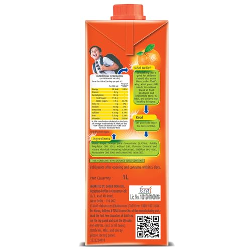 Image of Real Orange Fruit Power, 1L (Pack of 6)