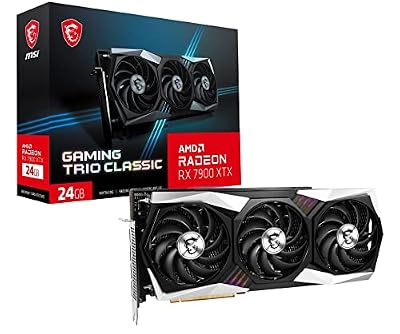 MSI Radeon RX 7900 XTX Gaming Trio Classic 24G 384-Bit HDMI/DP Torx Fan 4 AMD RDNA 3 Graphics Card