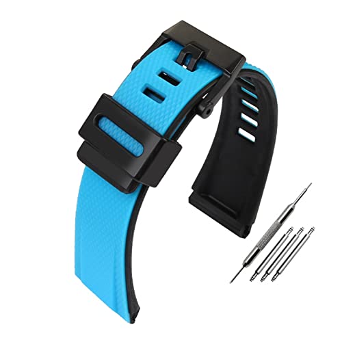 JUANZD Gummiarmband kompatibel mit G-SHOCK Octagonal GA 2000 GA-2000-1A2 Armband, wasserdichtes Armband, Silikon-Sportarmband, 24 mm(Sky blue) JUANZD Gummiarmband kompatibel mit G-SHOCK Octagonal GA 2000 GA-2000-1A2 Armband, wasserdichtes Armband, Silikon-Sportarmband, 24 mm(Sky blue)
