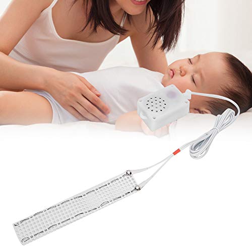Alarma de enuresis nocturna, Alarma de enuresis sensor eléctrico de enuresis reutilizable volumen ajustable resistente al tirón recordatorio de pañal alarma con Seguridad de Alta Sensibilidad