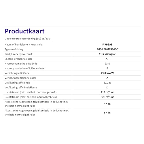 FIREGAS Campana Extractora 60 cm， Ahorro de Energía Motores sin Escobillas,Cristal Templado Negro,Succión 350m³/h,Táctil,3 Niveles de Potencia, Luz y Filtro de Carbono - imagen 8