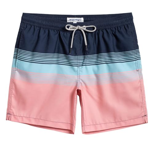 Blue Pink Striped Horizontal