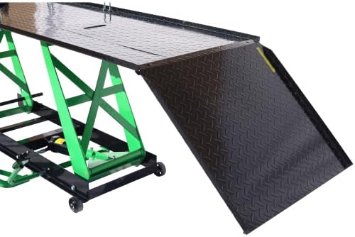 【LuckyNote】 Hydraulic Motorcycle Lift - 1000 LB Capacity, Lift Hoist, Jack Stand, for Mechanics, Workshops, Homes，86.5 x 26.75 inch Platform, Height Range 7.7-32.9 inch, for Mechanics and Workshops