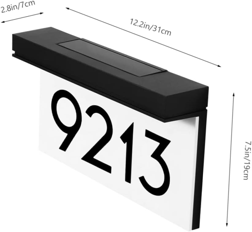 Solar-powered House Indicating Lights Yard Number Lamp Energy-efficient Weatherproof No Wire Needed