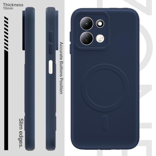 Image of Outlouders Back Cover for Redmi 17 5G | Soft Matte Silicone | Slim Fit | Magnetic-Safe Logo Design (Magnetic-Safe Not Compatible) | Shockproof | Camera Protection Bumper Case (Blue)