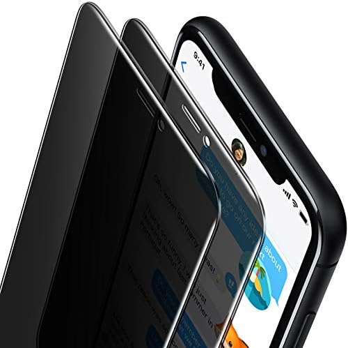 ORIbox Privacy Screen Protector for iPhone 11,XR (6.1 Inch) Anty- Spy Tempered Glass Screen Protector, 2 Count (Pack of 1)