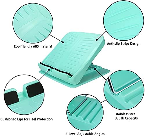 Slant Board Calf Stretcher Board Adjustable Incline Board Calves Hamstring Stretcher Portable Leg Musle Stretch Board for Stretching Heel Ankle Foot Achilles Stretch Board Balancing Fitness Pedal