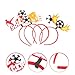 Milisten 4Pcs Lightweight Football Headbands for Soccer Fans Party Hair Hoops with Creative Trophy and Ball Designs Comfortable Fashion Hair Accessories for Themed Match Decorations and Photo Props