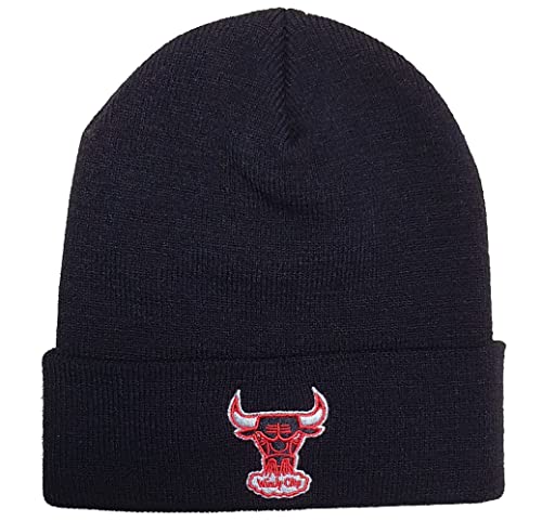 Mitchell & Ness Logo Cuff Knit KTCFFH21HW017-CBUBLCK Chicago Bulls Schwarz, Size:OneSize