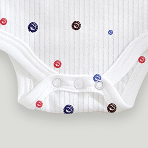 Image of Kidbea 100% Organic Cotton Romper | Onesiez Bodysuit | Nightsuit Playsuit Winterwear Romper for Litle Princes Multi Color 0 to 24 Months Pack of 1, Pack of, Pack of 3 & 4