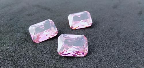 Oxyde de zirconium cubique rose diamant synthétique octogonal pour création bijoux - 4
