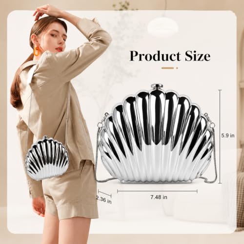 Seashell Bag Shell Purse Clutch - Women Evening Conch Novelty Shoulder Bag by QZUnique - Used condition - Image 2