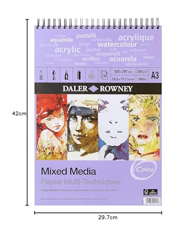 Carnet de dessin A3 techniques mixtes pour vos projets