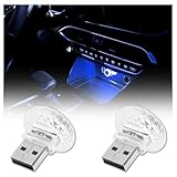 2PCS Mini USB Car Lights Interior,Portable USB Night Light for Car as Christmas Decor Lighting Ambiance,Plug & Play USBs Light for Cars Interior Accessories for Cars/SUVs/Trucks