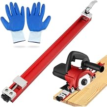 Circular Saw Guide Rail, Adjustable Cutting Machine Base Guide for 360mm Saw Base with Dual Lock, Aluminum Alloy Fence Attachment for Precision Cutt & Milling Tasks