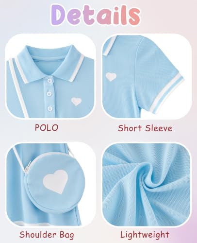 Move Dance Little Girls Sporty Dress 4T 5T Blue Sundress with Bag - image 6