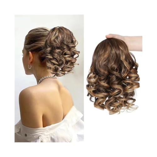 10 inch Ponytail Extension, Classic Loose Curly Wavy Claw Clip