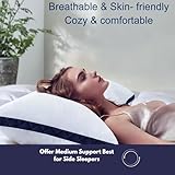 Pillows 4 Pack Hotel Quality Side Sleeper Bounce Back Bed Pillow - White Pillows 2 Pack Neck Pillow Shoulder Back Support Super Soft Firm Machine Washable Hypoallergenic (4, Hotel Pillow) - Image 5