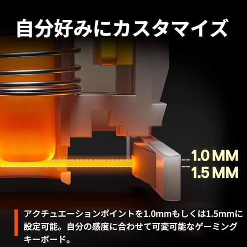 SteelSeries ゲーミングキーボード テンキーレス Apex 9 TKL JP 有線 日本語配列 レスポンスタイム0.2ms 搭載 アクチュエーションポイント1.0mm設定可能 OptiPoint光学スイッチ 高耐久 64852 ブラック