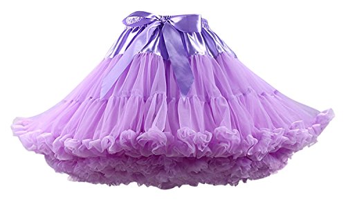 FOLOBE Women's Tulle Petticoat Soft Puffy Tutu Skirts Costume Ballet Dance Pettiskirts Multi-Layer