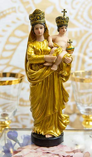 Figura decorativa de Virgen con Niño de 8.75 pulgadas miniatura 2