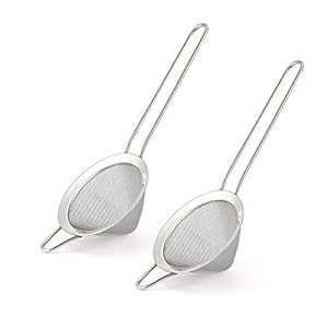 AIEVE Cocktail Zeef, 2 Pack RVS Thee Zeef Bar Zeefzeef, Fijne Mesh Zeef, Conische Zeef met Handvat voor het Filteren van…