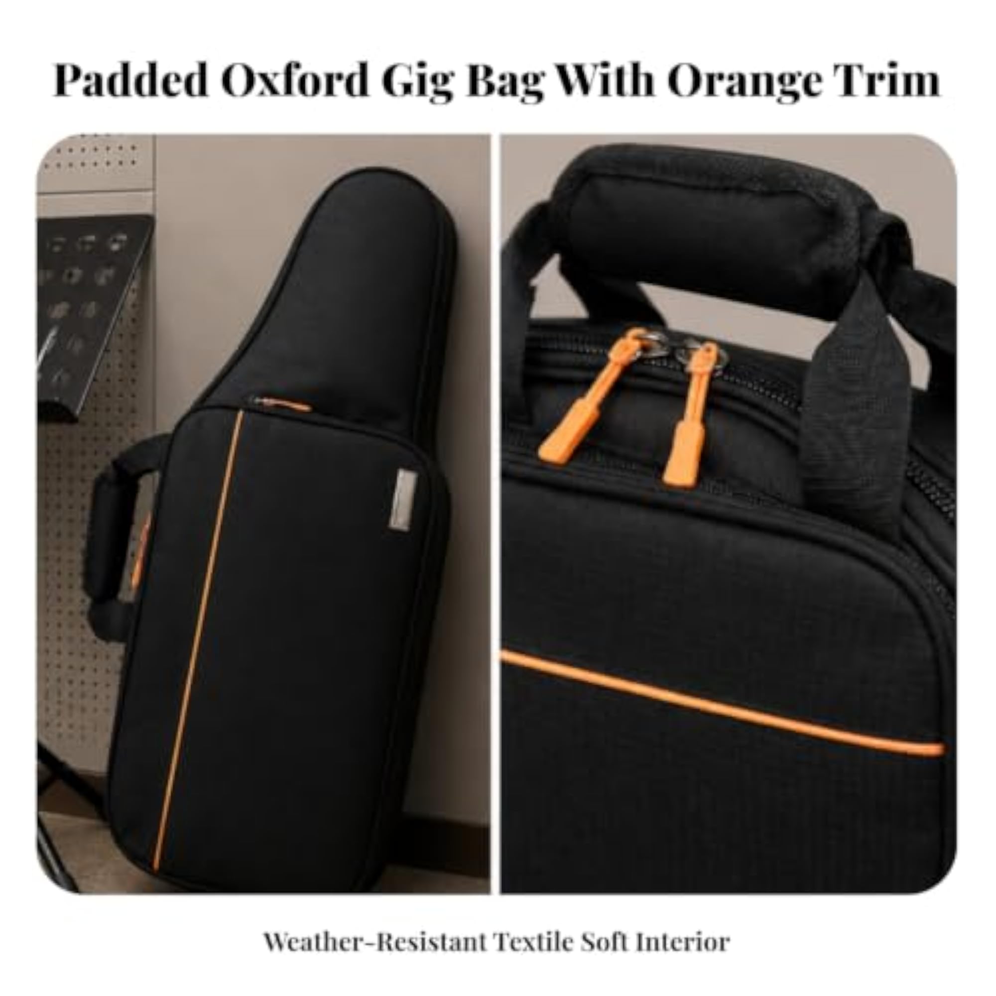 Reinforced Padded Saxophone Bag, Water-Resistant Design