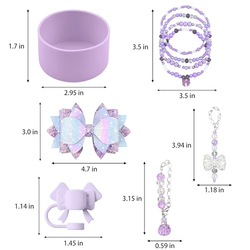 Hpebl 9PCS Accessories for Stanley Cup 30 40oz Tumbler Accessories,Purple - image 3