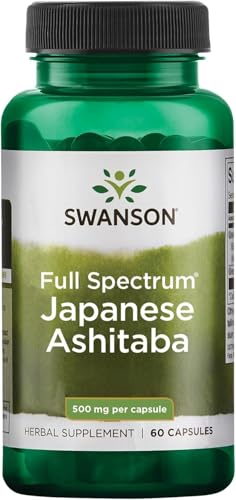 Swanson Japanese Ashitaba - Full Spectrum - Natural Formula for Immune System Support - (60 Capsules 500mg Each)