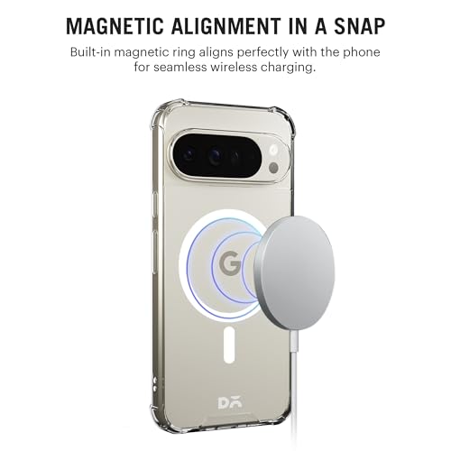 Image of DailyObjects Clear Magnetic Phone Case Cover Compatible with Google Pixel 10 Pro | Wireless Charging Slim Back Cover | 2 Layer Edge Protection & Shockproof