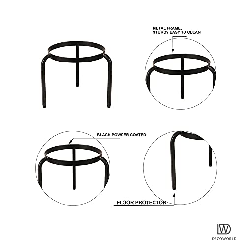 DECOWORLD || Planter Stand for Flower Pots and Plant Pots|| Metal Plant Stand for Balcony, Living Room, Indoors and Outdoors (Set of 2)