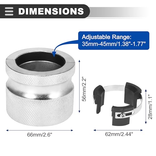 Image of Motoforti Universal Motorcycle Adjustable Fork Seal Driver Tool, Carbon Steel, Silver Tone, 1 Pc