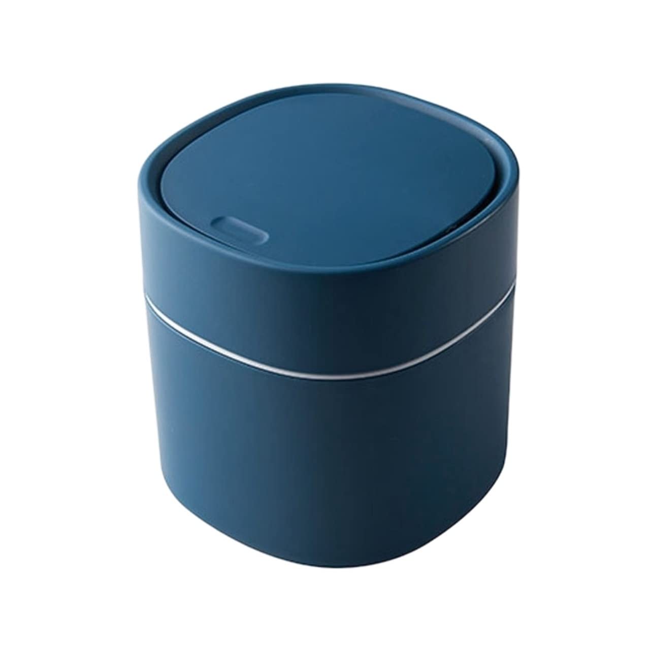 HASMI Mülleimer Haushaltsmüllkorb, Mini-Mülleimer, Tisch-Mülleimer, Aufbewahrung for Küche, Wohnzimmer, kleine Mülleimer Trash Bin (Color : Blauw)