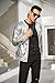 COOFANDY Mens Coat Metallic 70s Disco Christmas Party Varsity Jacket Zip-up Baseball Bomber